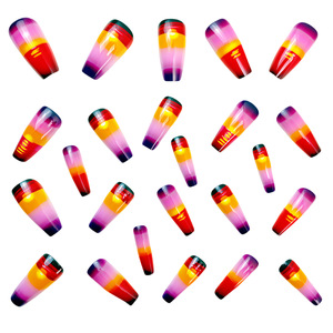 Faux ongles longs carrés à presser en gros, <span class=keywords><strong>avec</strong></span> un nouveau design <span class=keywords><strong>Coucher</strong></span> <span class=keywords><strong>de</strong></span> <span class=keywords><strong>soleil</strong></span> sur <span class=keywords><strong>la</strong></span> <span class=keywords><strong>mer</strong></span>, un choix tendance et élégant pour <span class=keywords><strong>la</strong></span> saison estivale - Product Image 5
