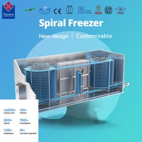 Congélateur spirale à contrôle de température par PLC, haute performance énergétique, en promotion