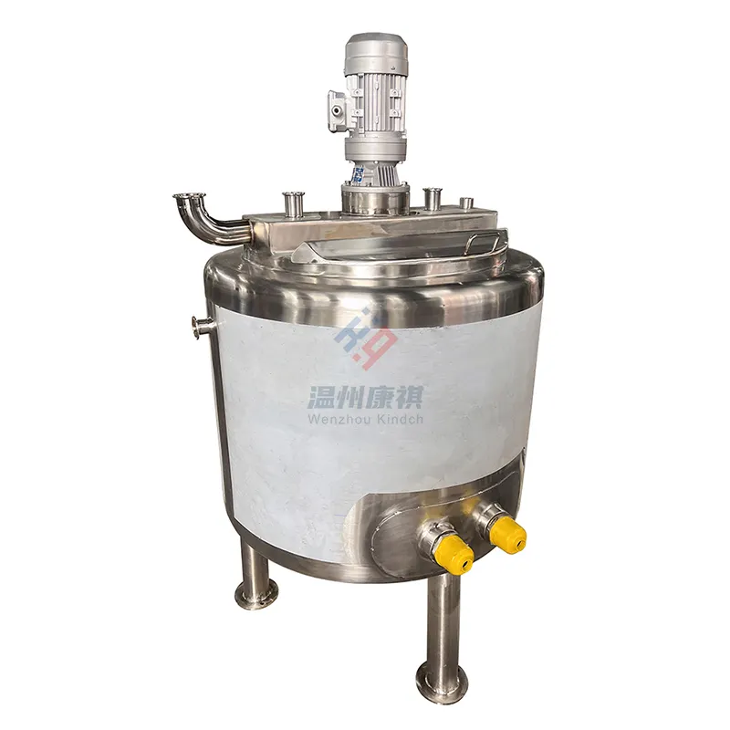 Stainless steel emulsifying tank homogenizer mixer electric heating mixing tank with agitator