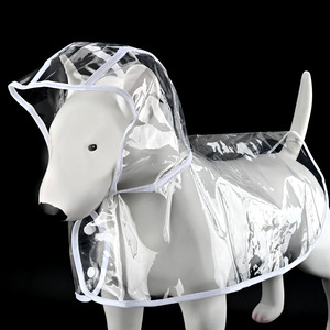 Impermeable Transparente con Capucha para Perros, 100% Impermeable, Correa Ajustable, Chaqueta para Lluvia para Perros Pequeños y Medianos - Product Image 3