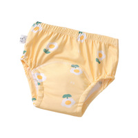 Couches de bain pour bébé en coton doux et respirant, imprimées de dessins animés, avec poche de récupération, imperméables, anti-fuites et à surface sèche