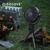 Nouveau ventilateur de Camping de bureau extérieur ventilateur de trépied Portable support Rechargeable suspendu rotation ventilateur de lumière LED avec télécommande