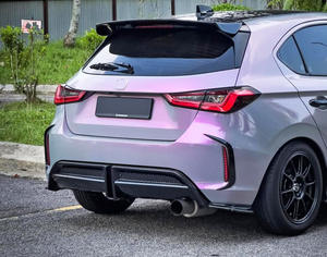 Welta Nouveau Spoiler de Pare-chocs Arrière de Voiture, Protection de Pare-chocs, Cache de Protection, Kit Carrosserie pour City Hatchback 2020-2022 Noir ABS+PP - Product Image 5