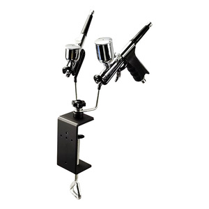 Soporte para aerógrafo con clip para dos bolígrafos, herramienta de almacenamiento de obras de arte con alimentación por gravedad de metal, portátil - Product Image 2