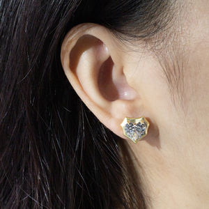 Pendientes de Diamantes de Oro Amarillo de 9K MSE-872 de Messi Jewelry para Mujer - Product Image 4