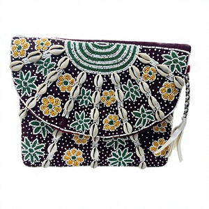 Sac à main tendance pour femmes, style bohème vintage, motif géométrique, sac messager, broderie à la main, fermeture éclair, tendance, écologique - Product Image 1
