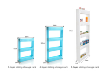 Étagère de rangement de cuisine coulissante mince à 4 niveaux Offre Spéciale étagère de rangement en plastique de cuisine chariot roulant de rangement à 4 niveaux
