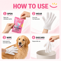 Lingettes jetables texturées personnalisées pour animaux de compagnie, non toxiques et biodégradables, sous marque privée OEM, pour chiens et chats