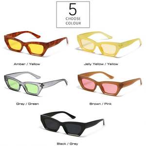 Gafas de Sol de Moda con Logotipo Personalizado, Color Caramelo, Gafas de Sol Pequeñas de Ojo de Gato Coloridas para Mujeres y Hombres - Product Image 4