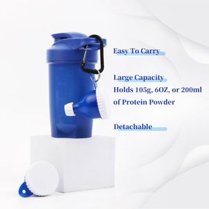 Conteneur portable pour protéines en poudre en PP de qualité alimentaire avec logo personnalisé, entonnoir de voyage pour compléments alimentaires avec boîte à pilules pour usage en cuisine - Product Image 4
