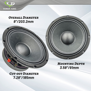 Haut-parleur de milieu de gamme haut de gamme 600W 8 Ohms 2" VC 8 pouces avec panier en aluminium pour système audio de voiture, camion, home cinéma - Product Image 3