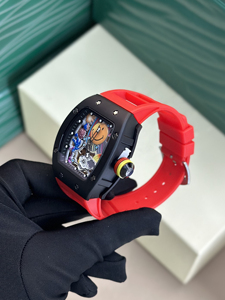 Reloj Mecánico Automático de Lujo con Esfera Esqueletizada, Caja Tonneau, Cristal de Zafiro, Correa de Goma y Diseño de Esfera Sonriente para Hombre - Product Image 4