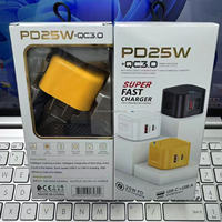 Chargeur rapide USB Type-C 25W avec prise EU US UK pour téléphone portable Samsung, chargeur rapide 25W USB C PD, adaptateur de voyage