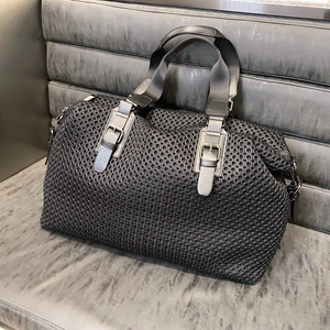 Sac de voyage en toile de nylon, sac de sport en polyester imperméable avec bandoulière amovible, fermeture éclair, sac fourre-tout pour le sport, le yoga, le rangement et les week-ends - Product Image 5