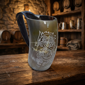 Nouveau design de chopes en corne de bœuf, authentiques cornes à boire vikings, chopes en corne de bœuf authentiques, cornes à bière vikings polies - Product Image 4