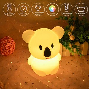 Koala lampe LED Veilleuse Pour <span class=keywords><strong>Bebe</strong></span> Enfant Capteur Musical Enfant Babi Chambre Silicon Cartoon Lampe Sommeil Veilleuse Veilleuse pour Enfants - Product Image 2