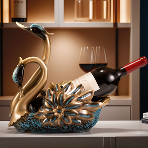 Elegante Botellero Decorativo de Resina con Forma de Cisne, Adorno para Sala de Estar, Mesa de Comedor, Regalo de Inauguración de Casa - Product Image 3