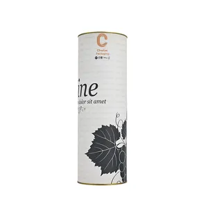 High Quality Soy Ink Wine Water Paper Round Cylinder Box Food Big Round Cylinder Kraft Paper Tube Wine Packaging