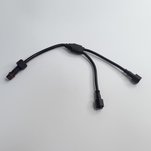 3线防水连接器，用于室内/室外发光二极管条形灯的公母M12 M14插头延长线 - Product Image 2
