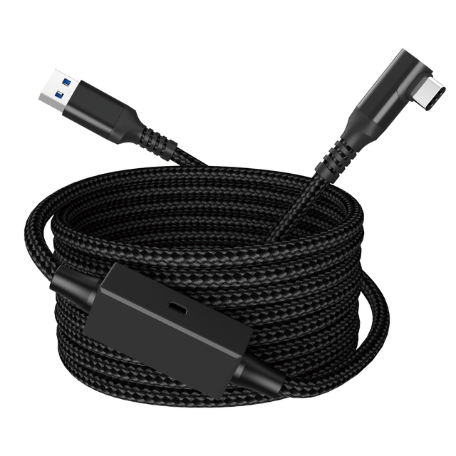 High Speed 5m with Separate Charging Port USB C Link Cable for Meta Oculus Quest 3s Quest 3 2 1 Quest Pro/ Pico 4