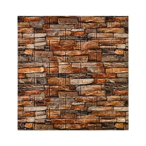 70*77cm bán buôn 3D stereo dán tường tự dính Retro hợp thời trang bọt gạch mô hình trang trí - Product Image 1