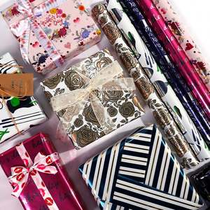 Wholesale 80g Disposable Coated Virgin Metallic <b>Paper</b> 43*300cm <b>Birthday</b> Gift Luxury Custom <b>Wrapping</b> <b>Paper</b> Roll - Product Image 1