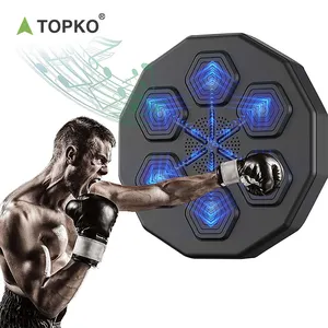 TOPKO2024新着スマートミュージックボクシングマシンアダルトボクシングウォールターゲットトレーニングLEDライト付きリラックストレーニング