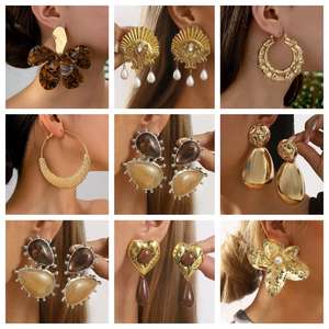 Prix de gros Boucles d'oreilles exagérées Bijoux en métal Boucles d'oreilles Mode Personnalité Exagérée Tempérament Boucles d'oreilles pour femmes - Product Image 6