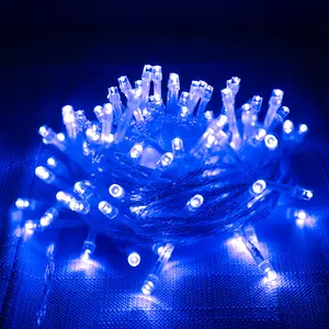 热卖10M 20M 30M 50M 100M发光二极管串装饰圣诞灯110v 230v透明聚氯乙烯电缆发光二极管串灯