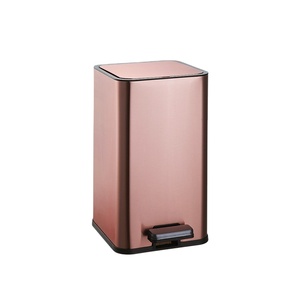 Wholesale Kitchen Stainless Steel Trash Can Metal Waste Bin 12l 20l 30l Pedal Bin Recycling Bins