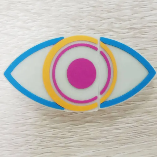 प्यारा आंख के आकार का आई ड्रॉप के लिए फ्लैश ड्राइव प्रचारक उपहार USB छड़ें Keychains DIY लोगो