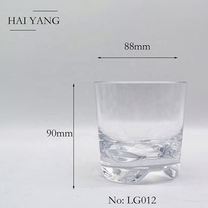 Verres à whisky et à eau en PC transparent réutilisables à base épaisse, style américain, directement de l'usine, pour fêtes et bars à domicile, logo personnalisé pris en charge - Product Image 2