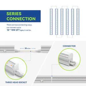 LED Grow Light Strips für Pflanzen 2FT Integrierte Hochleistungs-Leuchte Ausziehbare Grow Lights Gewächshaus pflanze LED Grow Light