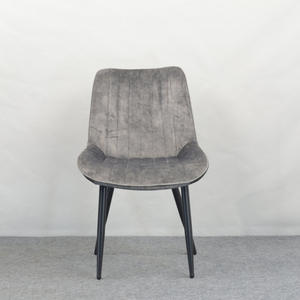 Chaises de salle à manger modernes, ergonomiques, écologiques, colorées, en velours, légères, portables, avec dossier, pieds en métal noir, pour la maison, le bureau, la salle de sport, l'hôtel - Product Image 4