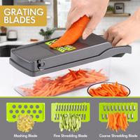 Plastieken voedselsnijder mandoline, multifunctionele groentehakker, fruitdicer, handrasp, keukenhulp, duurzaam