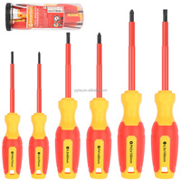 Juego de 6 Destornilladores Magnéticos Phillips Aislados de 1000V, Probador de Voltaje para Bricolaje, Electrodomésticos, Electrónica, Acero al Cromo Vanadio