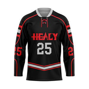 Erkek Spor Örgü Geliştirilmiş Hokey Spor Giysisi Özel Yapım İşlemeli Harfli ve Rakamlı Hokey Forması - Product Image 1