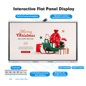 Pantalla Interactiva Táctil de 75/86 Pulgadas, 4K, 40 Puntos, Panel Plano Interactivo con <span class=keywords><strong>Windows</strong></span>, Pizarra Inteligente, CE ROHS, con OPS para Aula - Product Image 3
