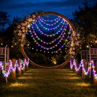 Guirlande lumineuse de Noël extérieure 100M 480 LED IP44 en PVC, multicolore, à commande manuelle, prise GS, pour arbre et jardin