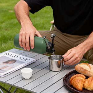 Bouteille d'eau isotherme portable en acier inoxydable à double paroi à large ouverture pour les voyages en extérieur, isolation thermique 12-24 heures - Product Image 6