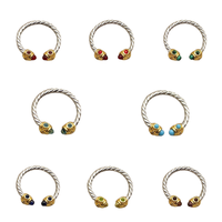   Bagues de créateur de luxe, pierre précieuse turquoise, laiton plaqué argent, bijoux en pierre naturelle de haute qualité pour femmes