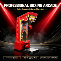 LEON Boxing Champion 2 1 Machine d'arcade de frappe et de coup de pied à monnayeur, garantie 1 an, fonction double jeu en anglais pour centres de jeux