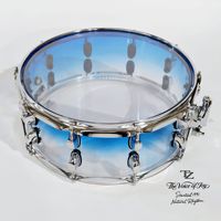 Hot Selling Blue Gradient Transparent Acrylic 14-inch Snare Drum Percussion Instrument