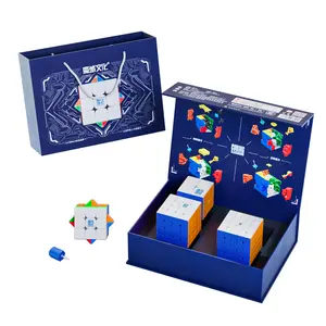 Nouveau paquet de boîte-cadeau exquis Moyu Magic Cube Set 2x2 3x3 4x4 5x5 Speed Puzzle Children Cube Gifts Set