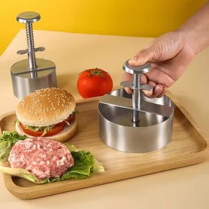 <span class=keywords><strong>Prensa</strong></span> <span class=keywords><strong>para</strong></span> <span class=keywords><strong>hacer</strong></span> <span class=keywords><strong>hamburguesas</strong></span>, acero inoxidable 304, antiadherente, redondo, <span class=keywords><strong>Manual</strong></span>, molde <span class=keywords><strong>para</strong></span> bolas de arroz, espesor ajustado, cocina, carne, barbacoa, herramientas - Product Image 2