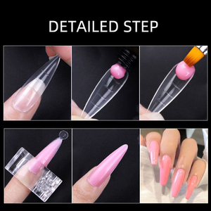 Moldes de Uñas Curvos Cortos Tipo Stiletto 3D, Doble Forma, Cobertura Completa, Diseño Dragón/Águila, para Extensión de Gel - Product Image 6