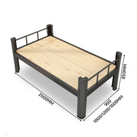 Lits superposés modernes en métal, simples et doubles, avec cadre réglable, silencieux et faciles à assembler, pour appartements et écoles