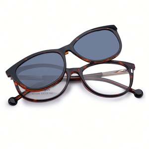 Lunettes de soleil polarisées œil-de-chat à clip magnétique TR90 anti-lumière bleue, personnalisables avec logo, pour hommes et femmes, collection mode 2025 - Product Image 4