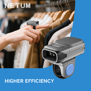 NETUM RF5520 Mini lector de código de barras portátil Escáner de anillo portátil 1D 2D con RFID Bluetooth Escáner de código de barras de dedo inalámbrico OEM - Product Image 2