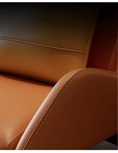 Rahat geleneksel tasarım modüler ayarlanabilir eğlence koltuk sentetik deri Footrest kahverengi otel için özelleştirilebilir renk - Product Image 6